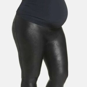 Spanx maternity Faux leather look leggings